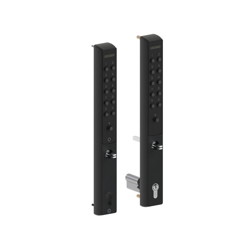 Serrure à code mécanique VITA 40mm noire double clavier pour portails et portillons Serrure à code mécanique VITA 40mm noire double clavier pour portails et portillons