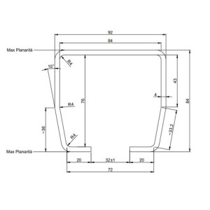 Rail autoportant ép 4mm série 1000 brut   3 m
