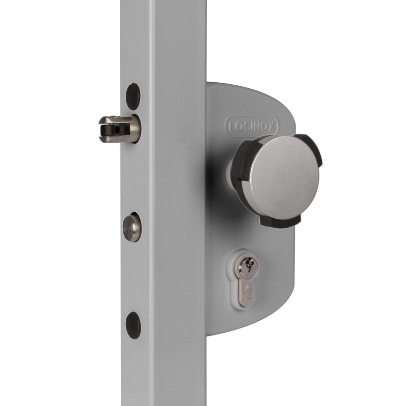 Serrure PISCINE en NYLON RAL 7016  40x40 (Inclus : Paire de bouton de sécurité 3006WS)