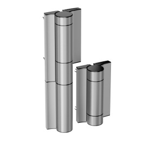 Charnière avec ferme-portail hydraulique 180° pour portails lourds  - Argent - génération 2