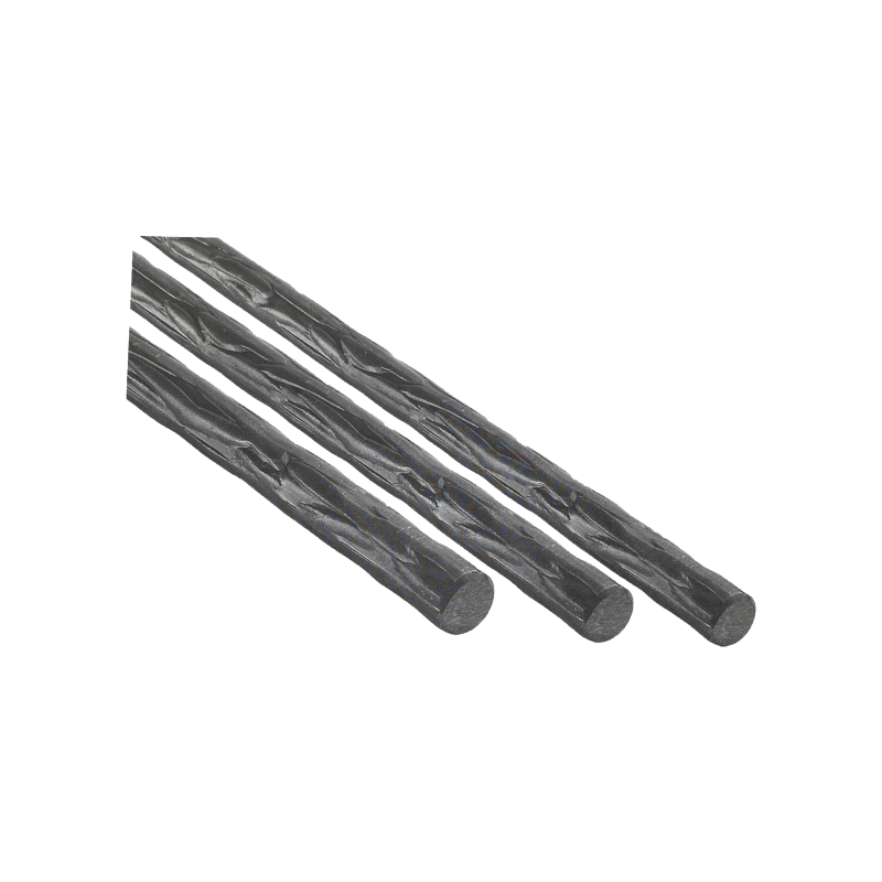 Barre ronde martelée diam 24  long :3m