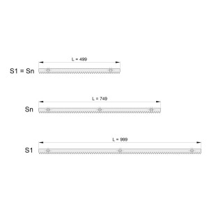 Crémaillères prêtes à installer pour kit Radius OPTIMUM passage 3,90 m