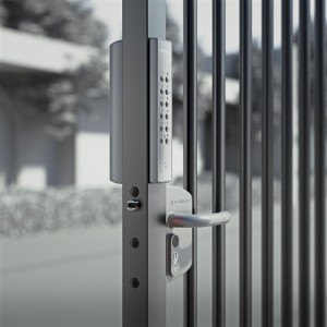 Serrure à code VOLTA Locinox LNKQ60C2LVCAD-SILV pour profil de portail 60 à 80 mm