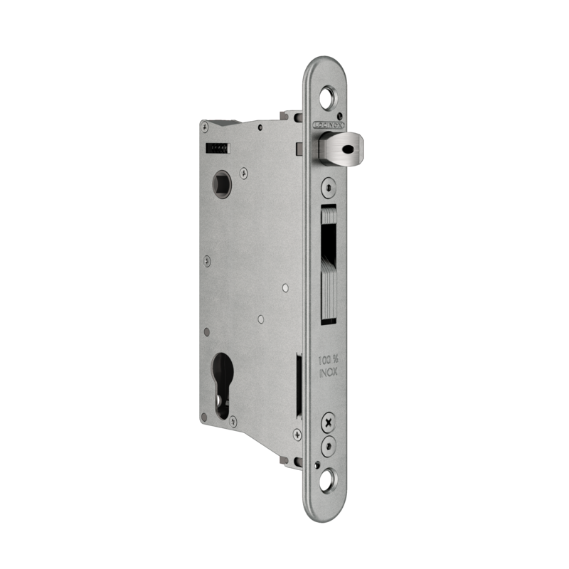 Serrure à encastrer tout inox EIGHTYLOCK Locinox axe 60 mm pour portail
