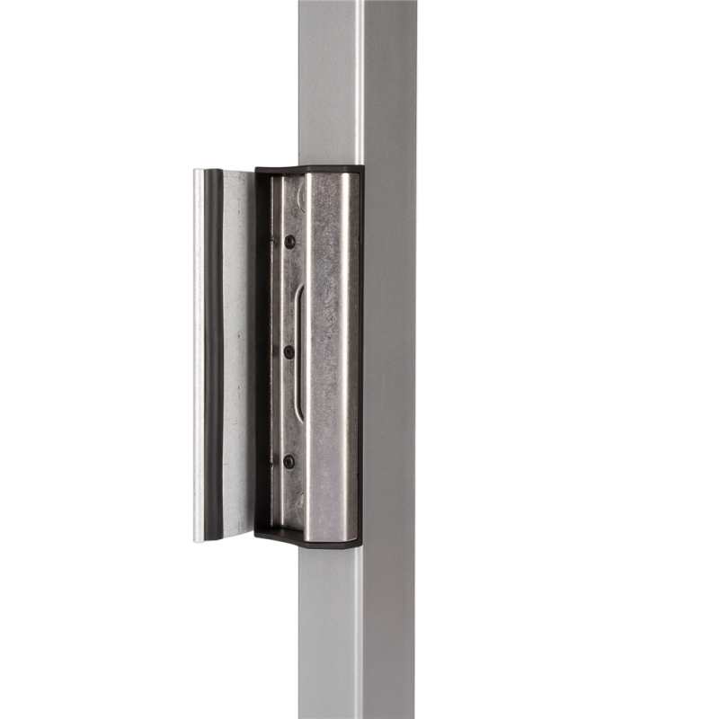 Gâche Locinox blanche en acier inoxydable pour serrure industrielle de portail