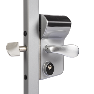 Serrure à code mécanique Locinox pour portail coulissant - pour profil 100mm - RAL 7016