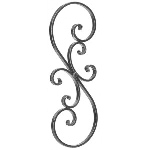 Ornement de portail 12x6 150x400h - Finition à chaud (gauche) - Avec bague