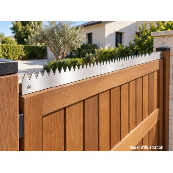 Pointes triangulaires de 25 mm de la bordure défensive inox 304L, tôle de 3 mm découpée au laser