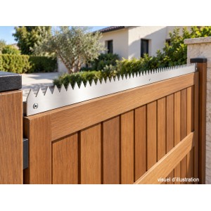 Pointes triangulaires de 25 mm de la bordure défensive inox 304L, tôle de 3 mm découpée au laser