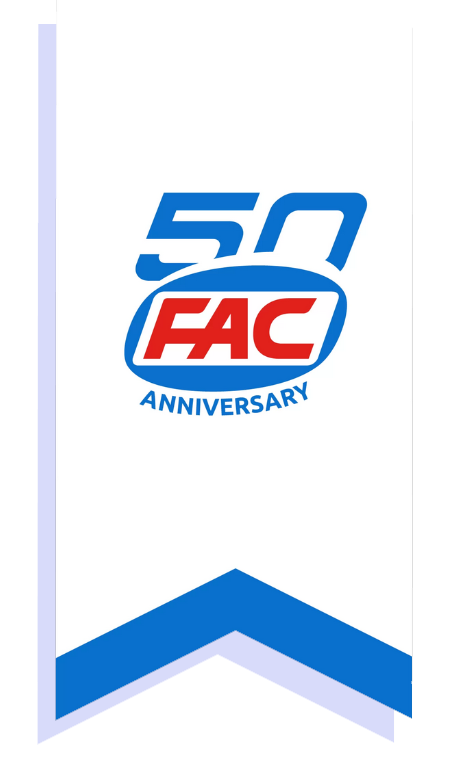 Bannière 50 ans de FAC srl